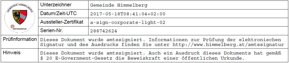 Amtssignatur Vorlage